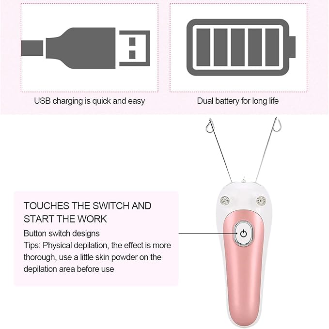 Electric Facial Threading Hair Removal جهاز إزالة شعر الوجه بالخيط الكهربائي