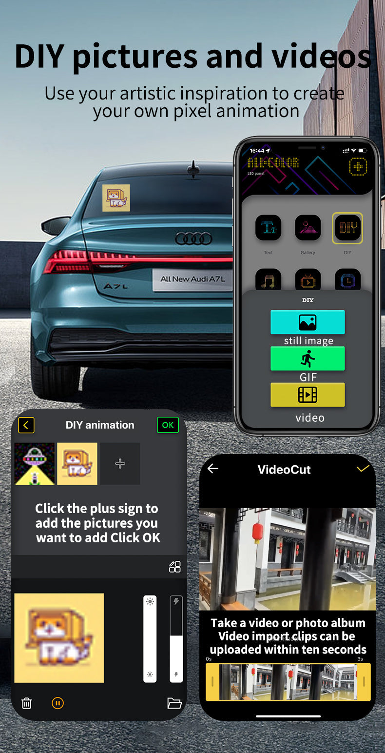 🚗 Car Rear Window LED Display شاشة LED خلفية للسيارة