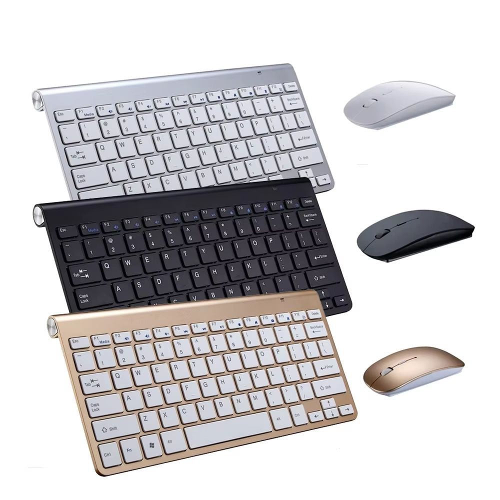 Ultra-Slim Wireless Keyboard & Mouse Combo – مجموعة لوحة مفاتيح وفأرة لاسلكية فائقة النحافة