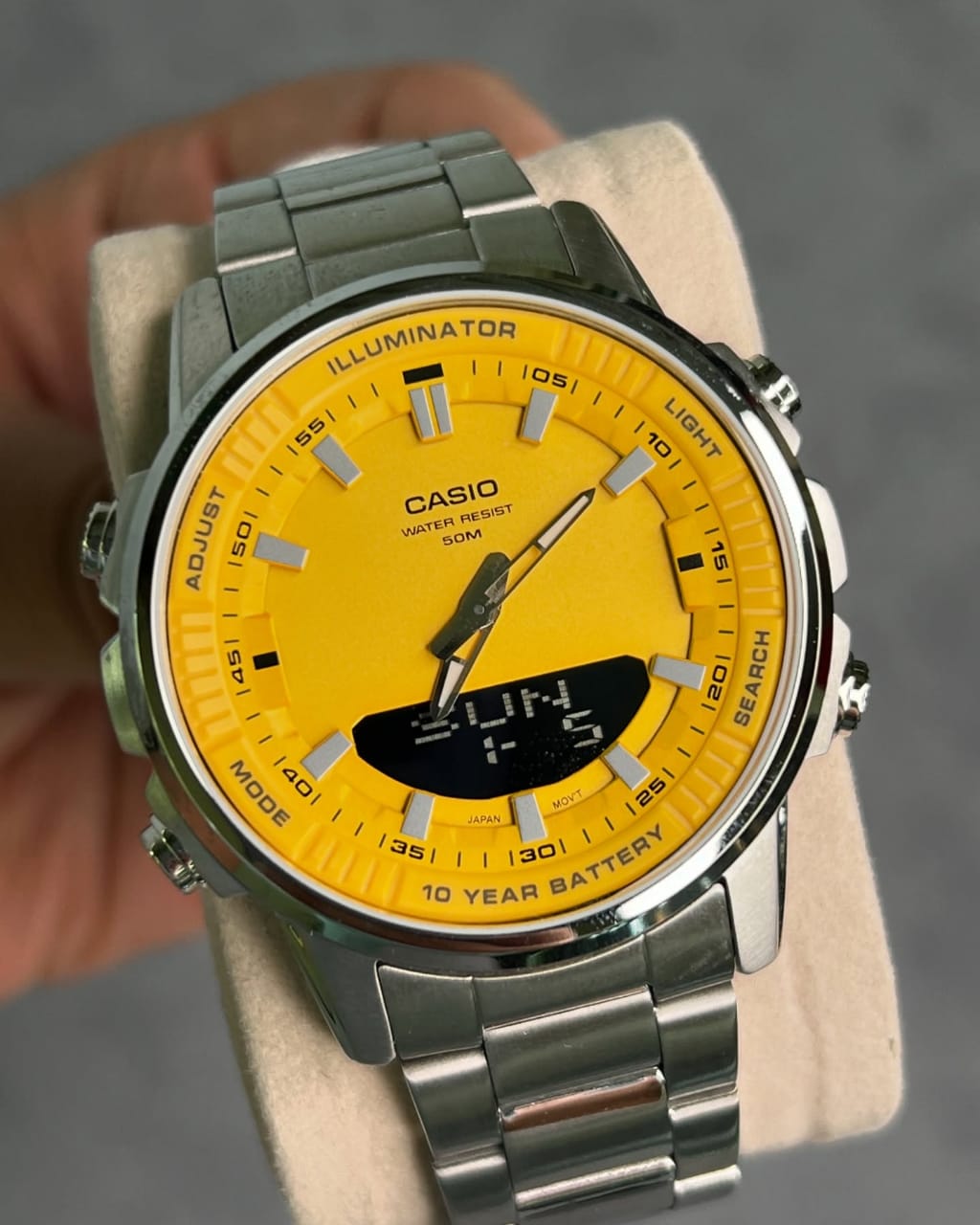 ⌚ Casio AMW880D-1AV – ساعة رجالية أصلية بعرض أنالوج + ديجيتال