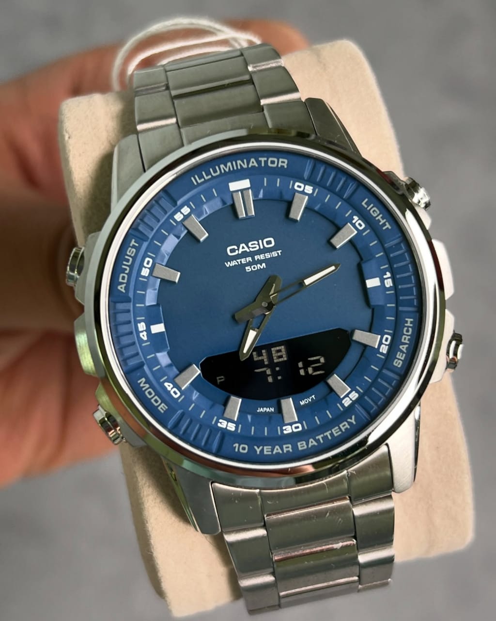 ⌚ Casio AMW880D-1AV – ساعة رجالية أصلية بعرض أنالوج + ديجيتال
