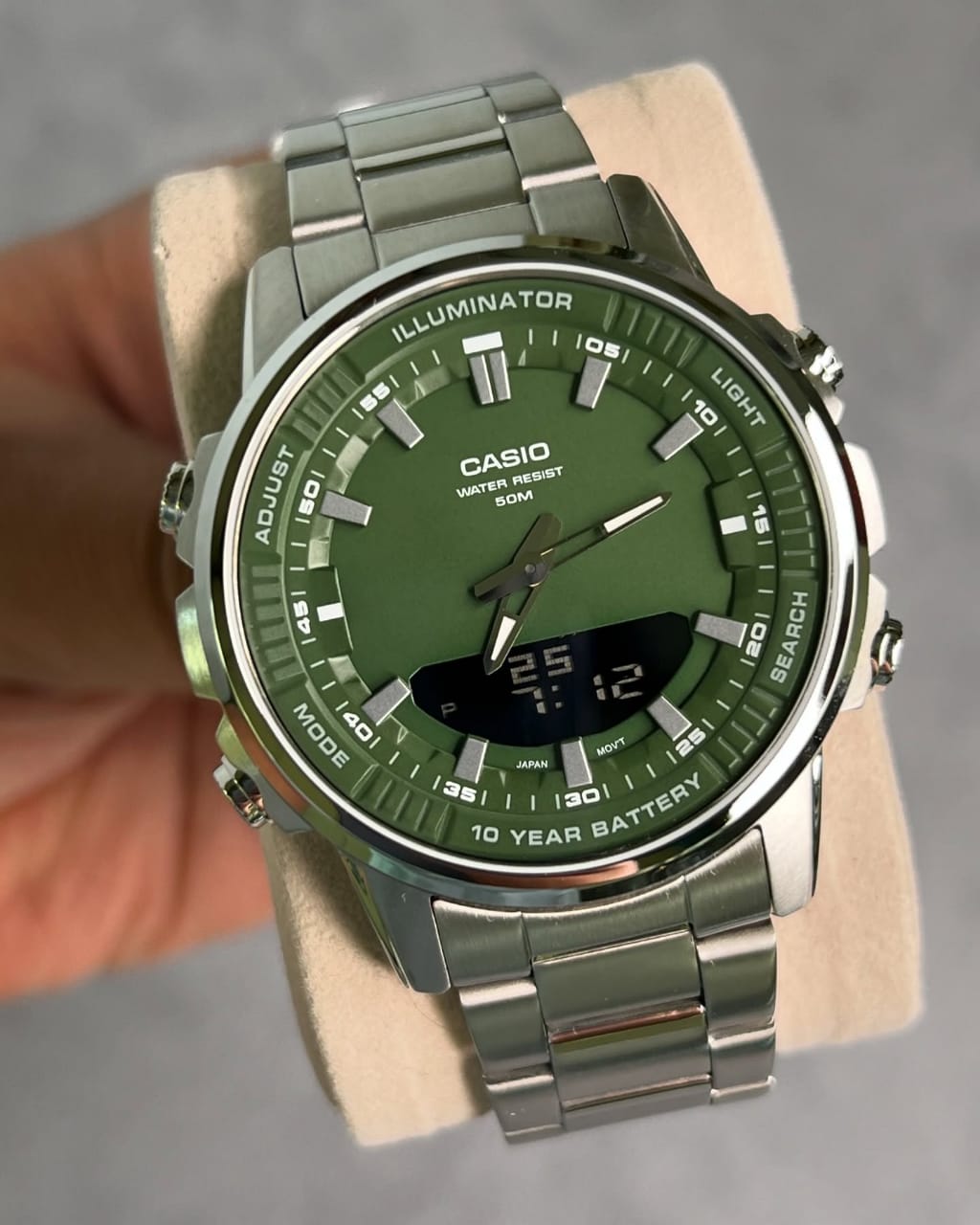 ⌚ Casio AMW880D-1AV – ساعة رجالية أصلية بعرض أنالوج + ديجيتال