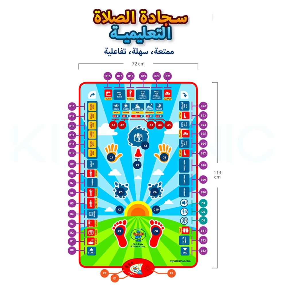 🕌 Interactive Prayer Mat – سجادة تعليمية للأطفال لتعلم الصلاة 🌙