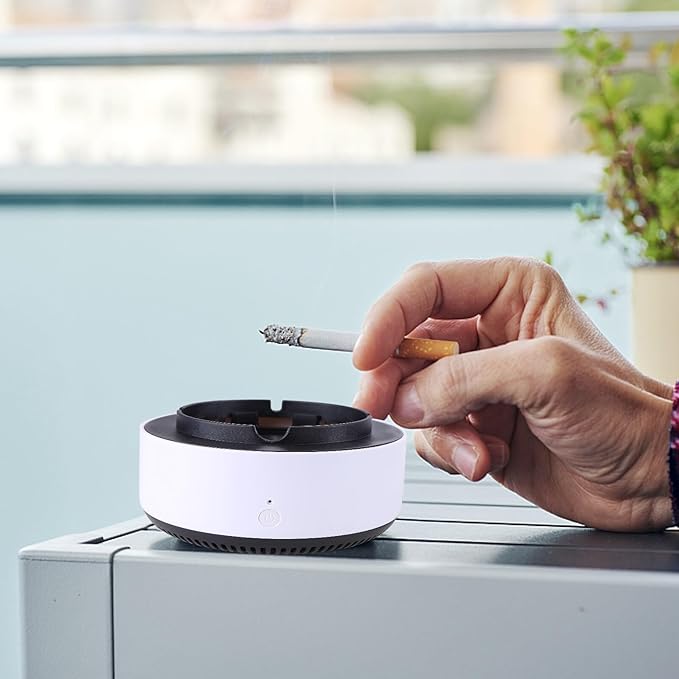 🌬️ Air Purifier Ashtray – منفضة سجائر مع منقّي هواء