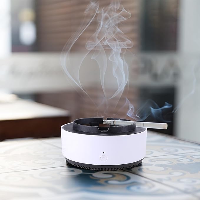 🌬️ Air Purifier Ashtray – منفضة سجائر مع منقّي هواء