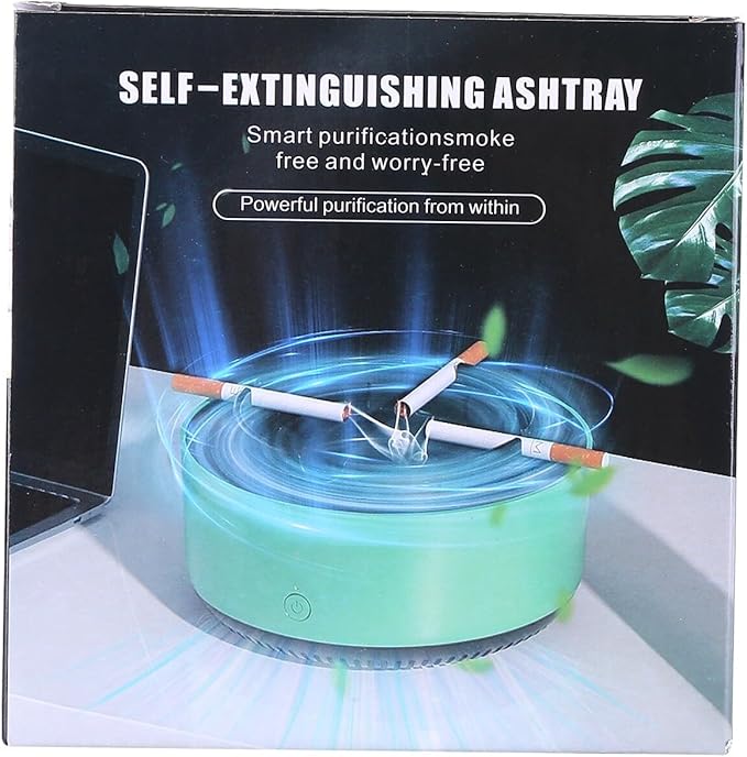 🌬️ Air Purifier Ashtray – منفضة سجائر مع منقّي هواء