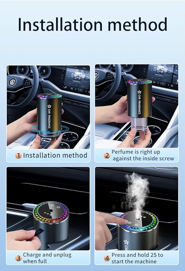 🚗 Car Fragrance with Light معطر سيارة بإضاءة LED