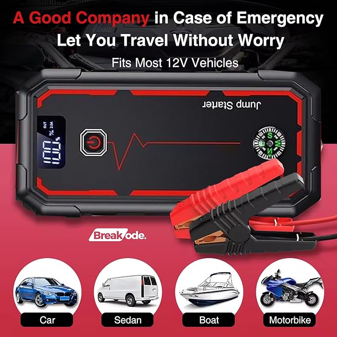 ⚡ Car Jumper جهاز تشغيل السيارة المحمول (Jump Starter)