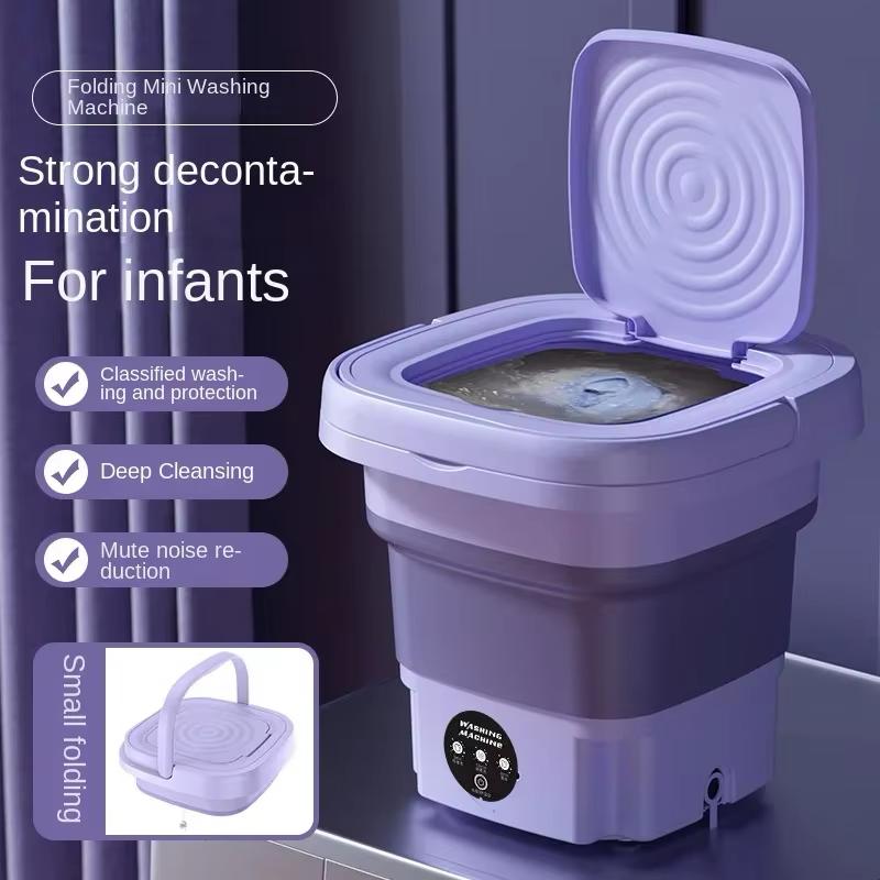 🧺 Mini Washing Machine غسالة صغيرة متعددة الاستخدام – مثالية للشقق والسفر