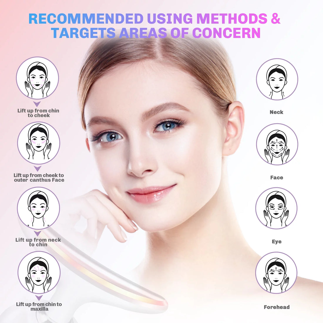 ✨ LED Neck &amp; Face Beauty Device جهاز تدليك الوجه والرقبة بتقنية LED