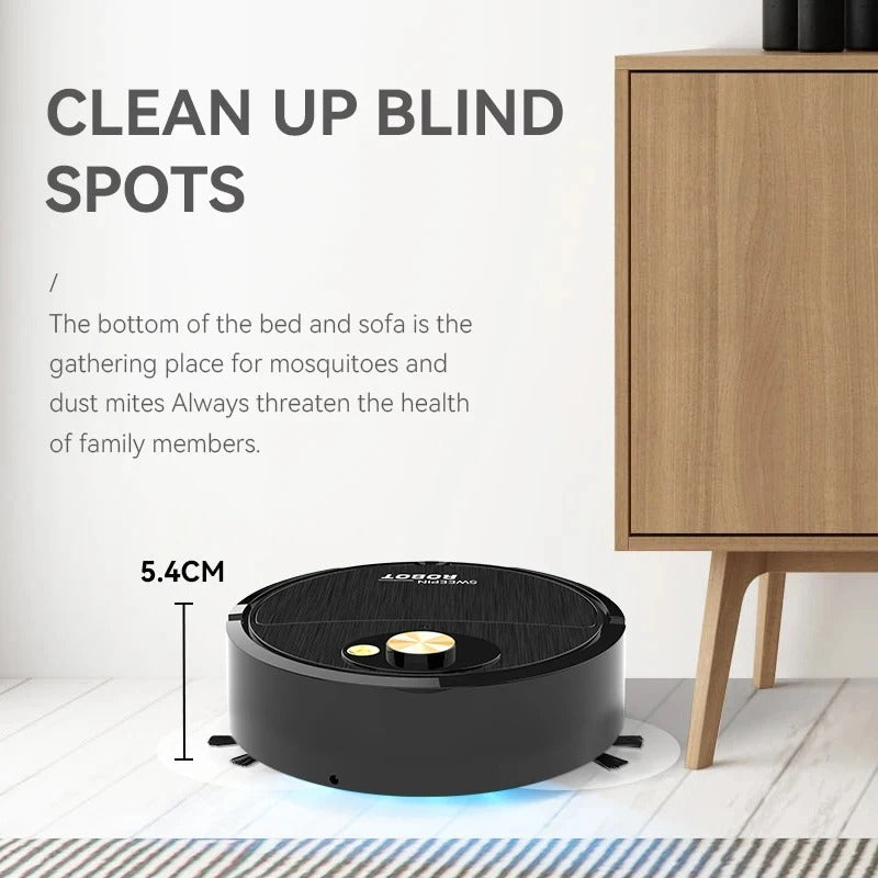 🤖 3-in-1 Robot Vacuum Cleaner مكنسة روبوت ذكية 3 في 1