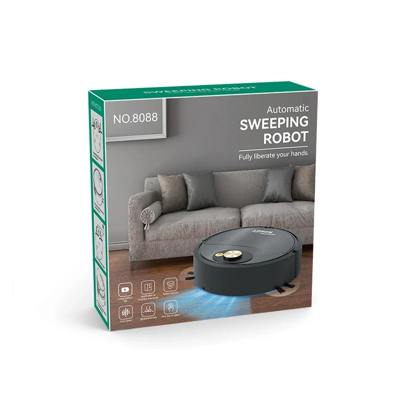 🤖 3-in-1 Robot Vacuum Cleaner مكنسة روبوت ذكية 3 في 1