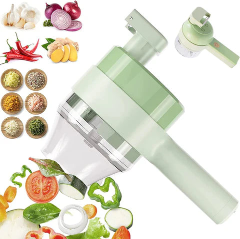 ✅ 4-in-1 Portable Electric Vegetable Slicer – التقطيع الذكي والسريع!