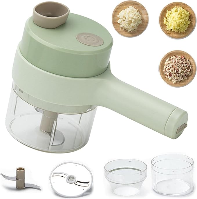 ✅ 4-in-1 Portable Electric Vegetable Slicer – التقطيع الذكي والسريع!