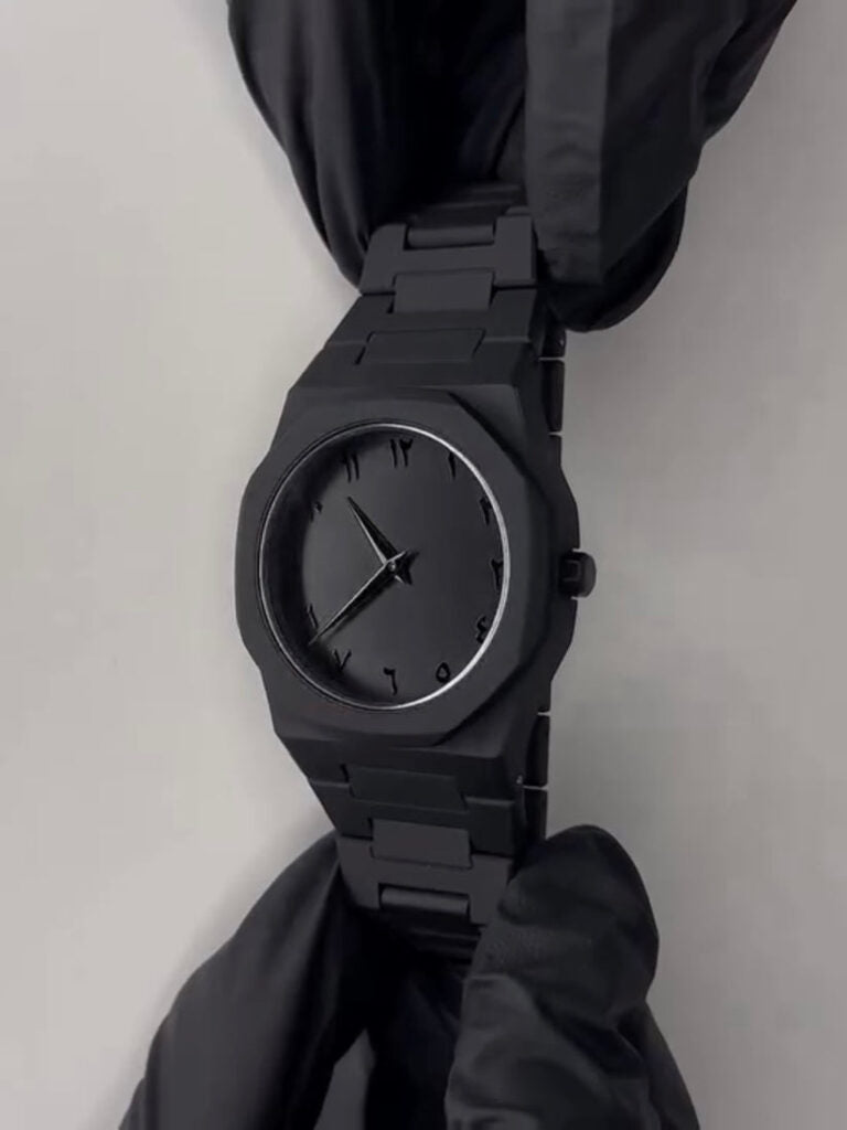 ⌚ Premium Black ساعة Arabic Aura سوداء فاخرة