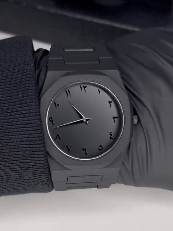 ⌚ Premium Black ساعة Arabic Aura سوداء فاخرة