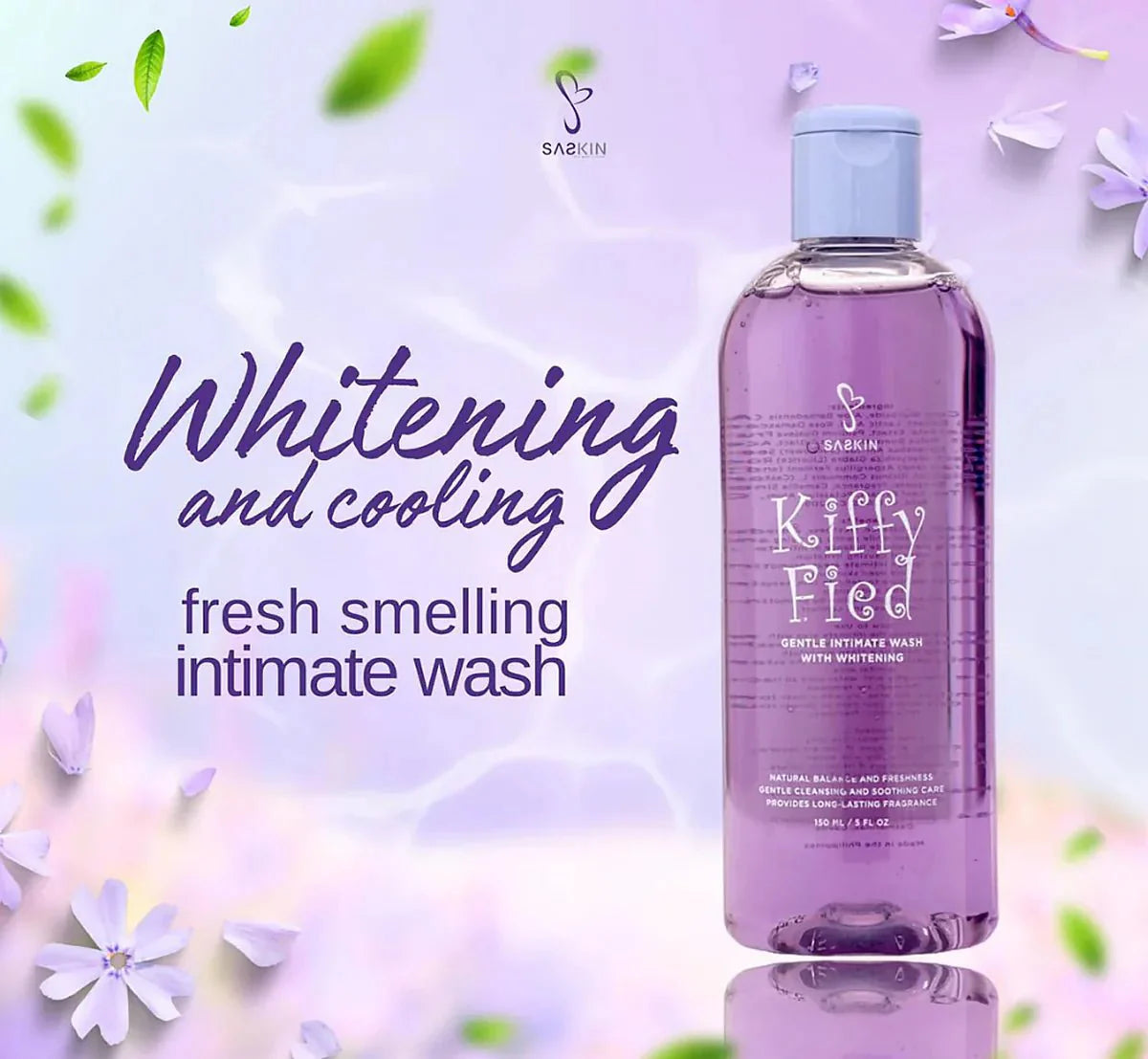 Saskin - Kiffy Fied Gentle Intimate Wash with Whitening ساسكن - كيفي فايد غسول لطيف للمناطق الحساسة مع تبييض (أصلي)